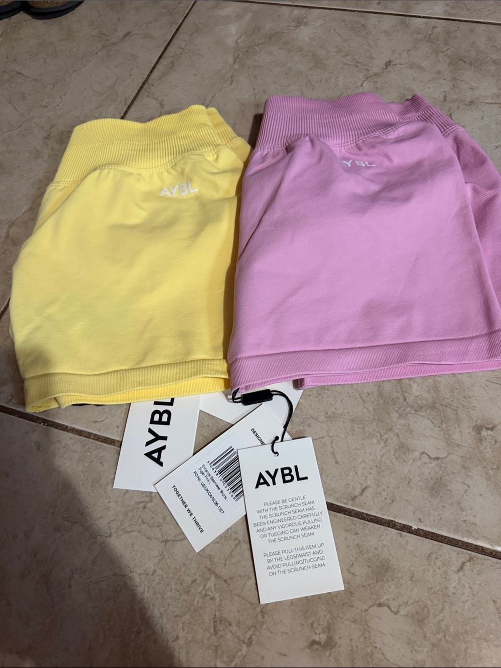 AYBL High-Rise Scrunch-Back Active Shorts Set